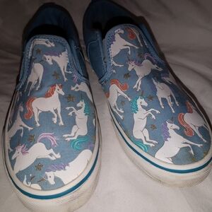 Vans Kids Unicorn Slip-On Sneakers - Blue and White